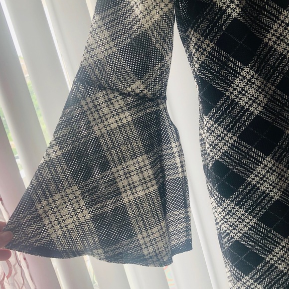 ROBBIE BEE - L BLACK & WHITE CHECKERED DRESS - Picture 6 of 7